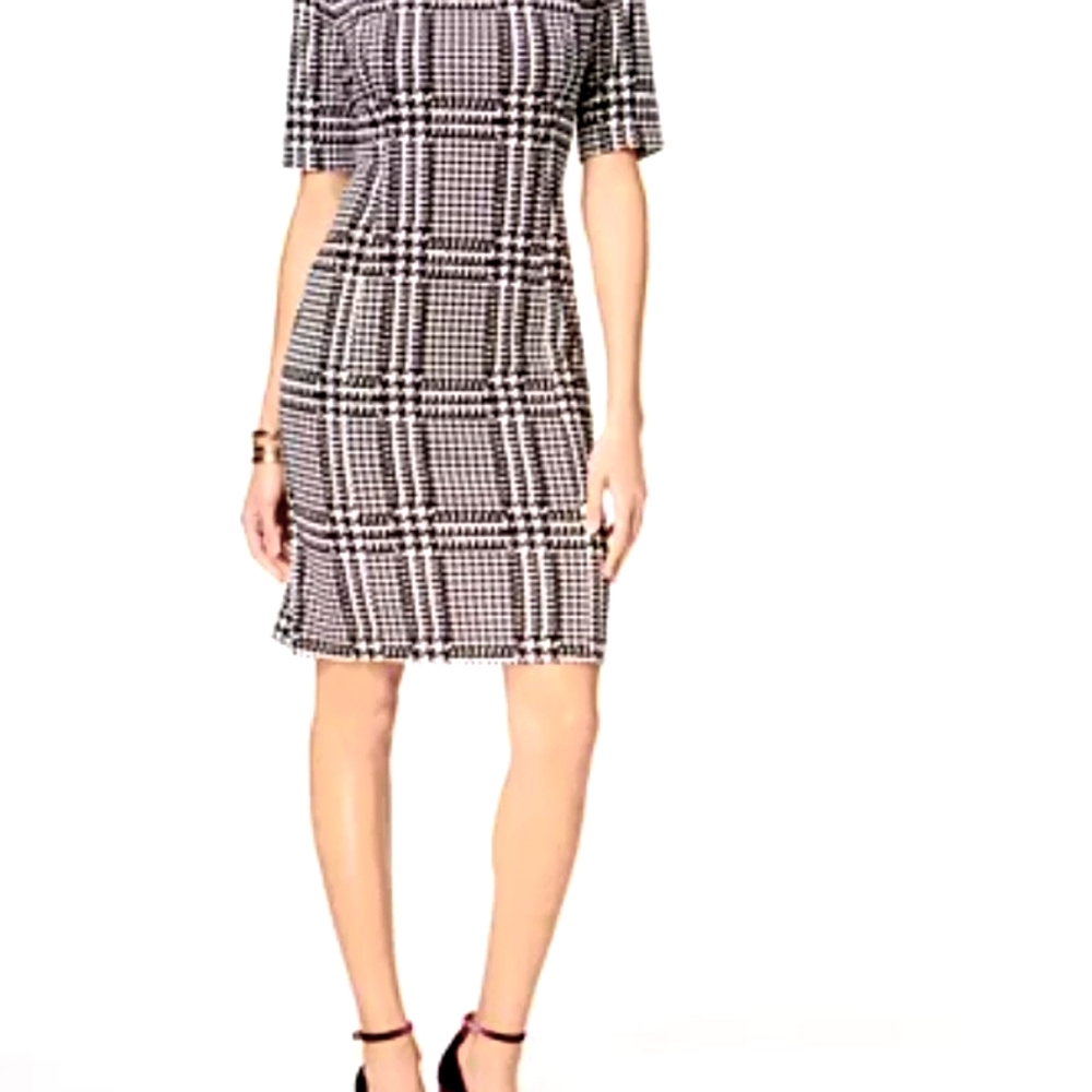 Alfani houndtooth print dress